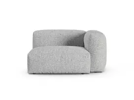 Boucle Modul Right, "Martina", 1 Seat, 120x120x75, Silver