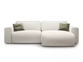 Right Corner Sofa With Bed Function And Box, "Victor", 3 Seats, 246x148x83, Light Beige