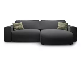Right Corner Sofa With Bed Function And Box, "Victor", 3 Seats, 246x148x83, Anthracite