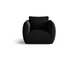 Velvet Armchair, "Iga", 1 Seat, 95.5x87x80, Black