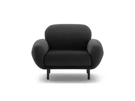 Boucle Armchair, "Poppy", 1 Seat, 90x72x82, Black