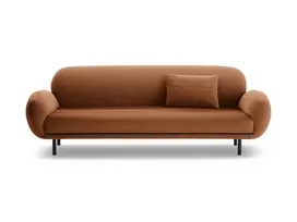 Boucle Sofa, "Poppy", 3 Seats, 208x72x82, Terracotta