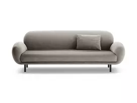 Boucle Sofa, "Poppy", 3 Seats, 208x72x82, Grey