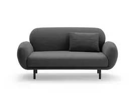 Boucle Sofa, "Poppy", 2 Seats, 148x72x82, Dark Grey