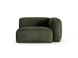 Velvet Modul Right, "Martina", 1 Seat, 120x120x75, Green