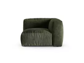 Velvet Modul Armless, "Martina", 1 Seat, 120x120x75, Green