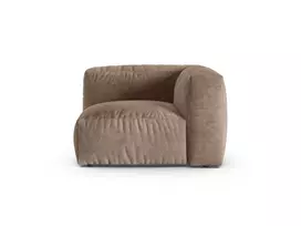 Velvet Modul Armless, "Martina", 1 Seat, 120x120x75, Dark Beige