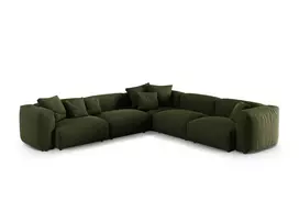 Modular Symmetrical Corner Sofa, "Martina", 5 Seats, 330x330x75, Green