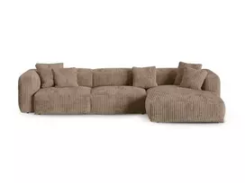 Modular Right Corner Sofa, "Martina", 3 Seats, 370x176x75, Acorn