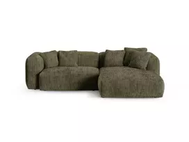 Modular Right Corner Sofa, "Martina", 2 Seats, 280x176x75, Moss Green