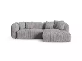 Modular Right Corner Sofa, "Martina", 2 Seats, 280x176x75, Light Grey