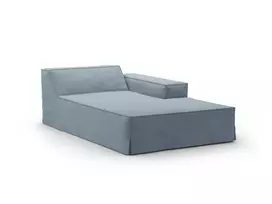 Chaise Longue Right, "Jodie", 1 Seat, 166x102x70, Muted Blue
