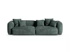 Velvet Modular Sofa, "Martina", 4 Seats, 320x120x75, Petrol