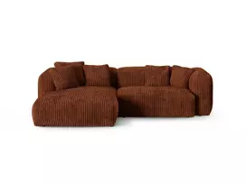 Modular Left Corner Sofa, "Martina", 2 Seats, 280x176x75, Brick