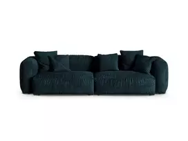 Velvet Modular Sofa, "Martina", 4 Seats, 320x120x75, Deep Petrol