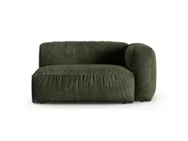 Velvet Modul Right, "Martina", 1 Seat, 160x120x75, Green