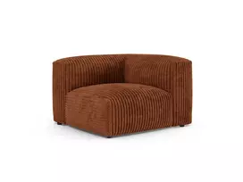 Modul Armless, "Martina", 1 Seat, 120x120x75, Brick