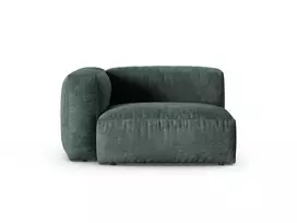 Velvet Modul Left, "Martina", 1 Seat, 120x120x75, Petrol