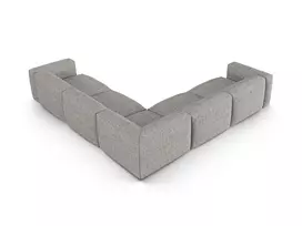 Boucle modular symmetrical corner sofa, "Martina", 5 Seats, 330x330x75, Graphite