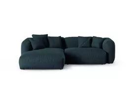 Modular Left Corner Sofa, "Martina", 2 Seats, 280x176x75, Blue Jeans