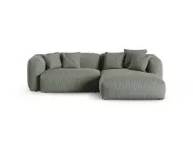 Modular Right Corner Sofa, "Martina", 2 Seats, 280x176x75, Moss Green