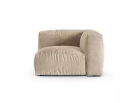 Velvet Modul Armless, "Martina", 1 Seat, 120x120x75, Light Beige