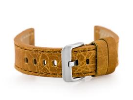 Odinių laikrodžio dirželis W48 - PREMIUM - kamelinis - 24mm