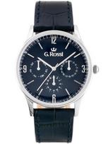 G. ROSSI Laikrodis - 10737A-6F1 (zg258e) mėlyna/šauni + DĖŽUTĖ