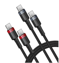 Baseus Cafule USB-C 100W Cable 1m, 2-pack