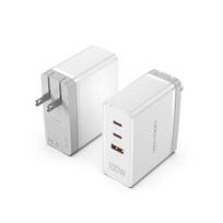 Vention 3-Port USB (C+C+A) GaN Charger (100W/100W/30W) EU Plug White