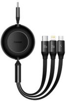 Baseus Cableis Bright 3in1 M+L+C Black