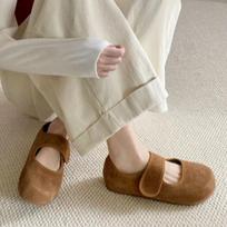 Retro Soft Bottom round Head Mary Jane Shoes Women's Spring 2025 New Casual Japanese Sle  Gentle Wind Bean Shoes 35 ruda