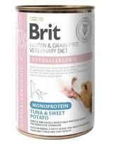 BRIT Veterinary Diet Dog Hypoallergenic Monoprotein Tuna 400g su tunu šunims, turintiems alergijų ir odos problemų