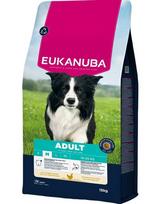 EUKANUBA Adult Medium Breeds Chicken 15 kg sausas ėdalas vidutinio dydžio šunims, kuriame gausu šviežios vištienos