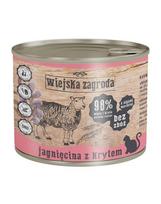 WIEJSKA ZAGRODA Adult Ėriena ir krilis 24x200g kačių konservų dėžutė