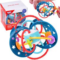 WOOPIE BABY 2in1 sensorinis žaislas, kramtukas, barškutis, Montessori