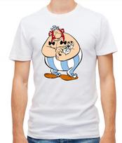 Obelix Balti/Juodi trumpomis rankovėmis vyriški marškinėliai H517 XL