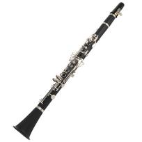 Klarneto rinkinys 17 klavišų medinis B♭ su valymo šluoste, nendrėmis, atsuktuvu, dėžute, muzikinis instrumentas, juodas juoda