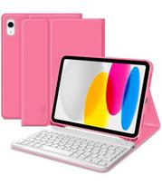 Rožinis atverčiamas dėklas + klaviatūra Apple iPad 10.9” 10 / 2022 / 11” 11 / 2025 planšetei "Tech-Protect SC + Keyboard"