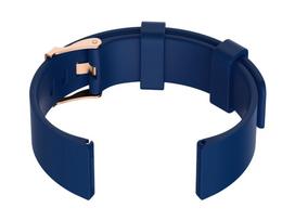 U15 guminis laikrodžio diržas - tamsiai mėlynas/rosegold - 22mm