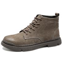 High Top British Style Retro Trendy Mid-Top Work Shoes Tactical Short Boots Mid-Top Boots Casual Winter 38