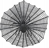 Juoda voratinklio formos padėkliuko dekoracija su voru, 38 cm
