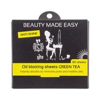 BEAUTY GREEN TEA popieriaus lapeliai, sugeriantys odos riebalų perteklių (80 vnt.)