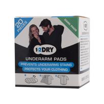 1 - 2 DRY DARK vienkartiniai pažastų įklotai M - dydis (20 vnt.)