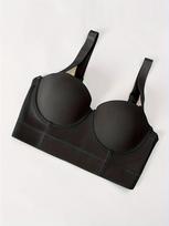 European and American Seamless Smooth Underwire Underwear Push-up Wide Bottom Half Cup Bra 34/75B