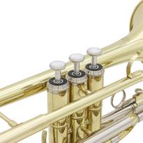 SLADE Professional Bb Flat Cornet Brass Instrument with Carrying Case Gloves Cleaning Cloth Brushes