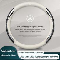 1 vnt. Odinis anglies pluošto automobilio vairo užvalkalas Automobilio priedai Mercedes-Benz AMG C500 C200 C300 A B C E GLA CLA GLK GL ML GLE W204 W205 W203 benz balta