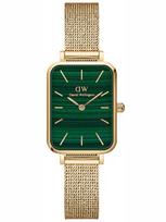 MOTERISKI LAIKRODIS DANIEL WELLINGTON Quadro Pressed Evergold Emerald 20mm DW00100561+ DĖŽUTĖ (zw505m)