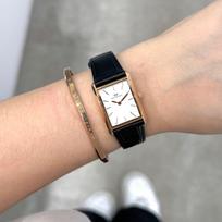 DAMESKI LAIKRODIS DANIEL WELLINGTON Bound Black Crocodile Rose Gold 24mm DW00100698 + DĖŽUTĖ