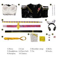Kagamine Rin Triušytės Kostiumas Originalus Dizainas Moteriška Seksuali Rin Suknelė Muse Dash Muzikinis Parkūro Žaidimas Triušytės Kostiumas XS